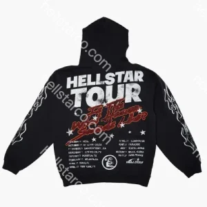 Black Hellstar Records World Tour Hoodie from hellstarco.com