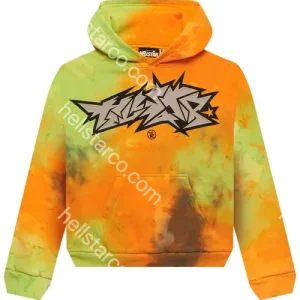 Hellstar Halloween Vomit Orange Hoodie from hellstarco.com