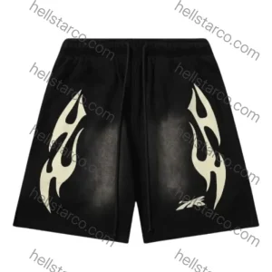 Hellstar Sports Flame Black Short from hellstarco.com