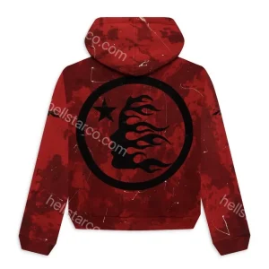 Hellstar Sports Red Tye-Dye Skull Hoodie from hellstarco.com
