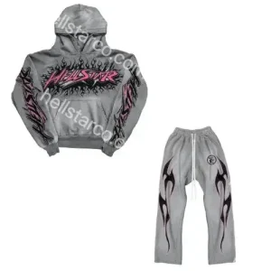 Unisex Grey Hellstar Studios Future Flame Tracksuit from hellstarco.com